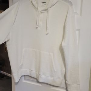 Hooded waffle shirt